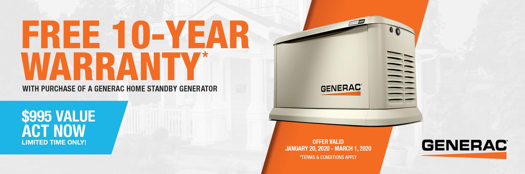 Homestandby Generator Deal | Warranty Offer | Generac Dealer | Palm Coast, FL